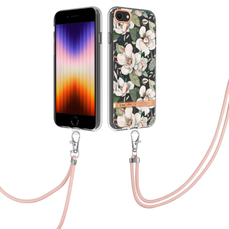 Flowers Series TPU Phone Case with Lanyard