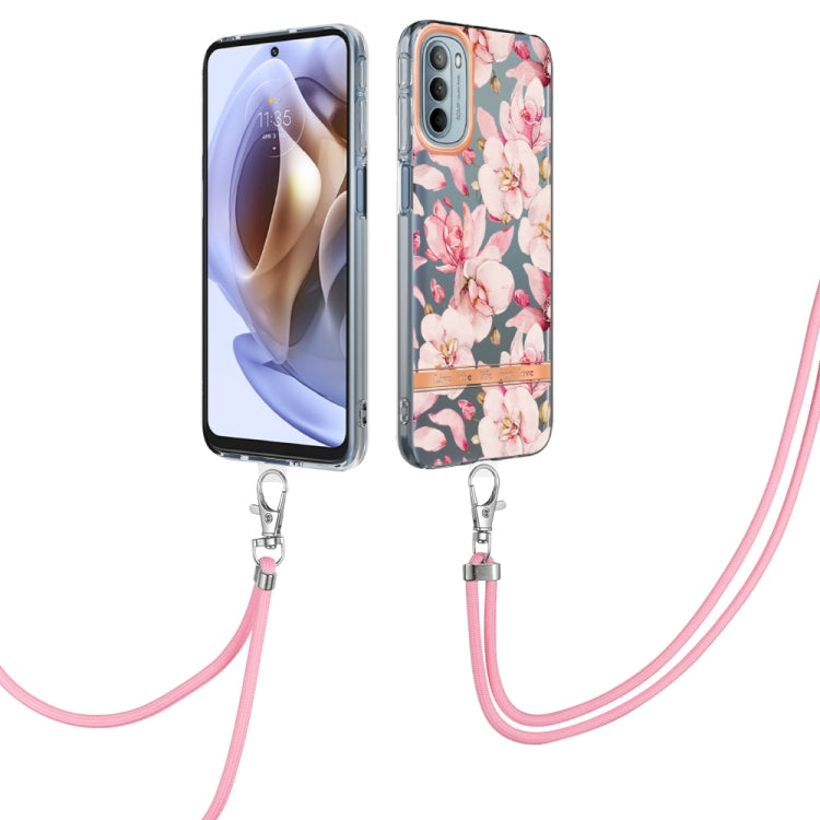 Flowers Series TPU Phone Case with Lanyard