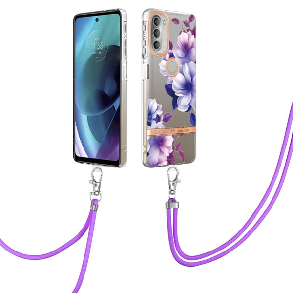 Flowers Series TPU Phone Case with Lanyard