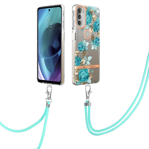 Flowers Series TPU Phone Case with Lanyard