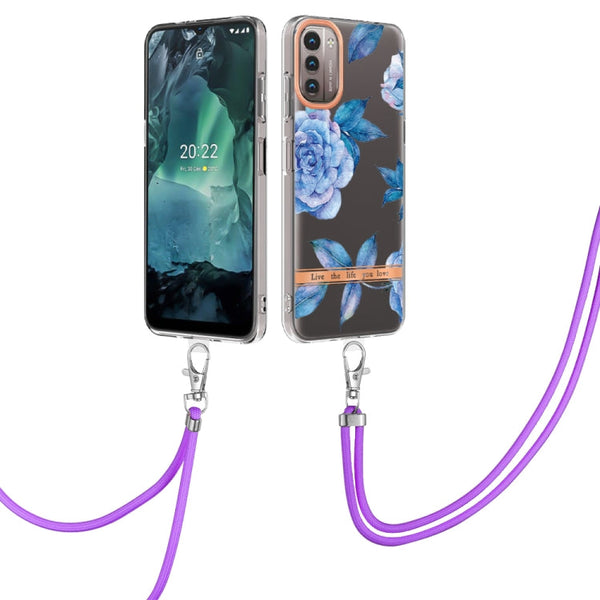 Flowers Series TPU Phone Case with Lanyard