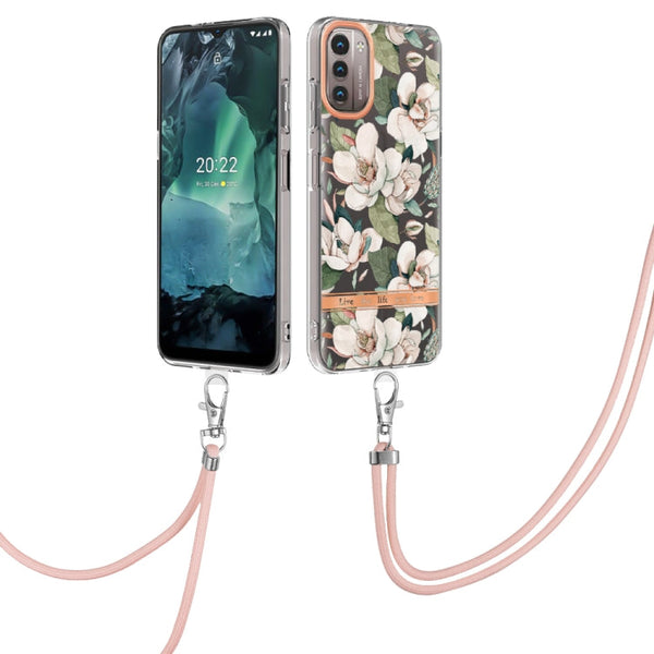 Flowers Series TPU Phone Case with Lanyard
