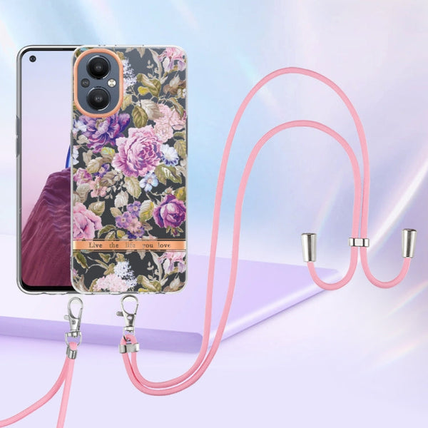 Flowers Series TPU Phone Case with Lanyard
