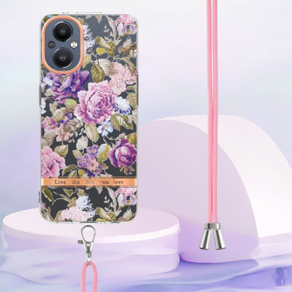 Flowers Series TPU Phone Case with Lanyard