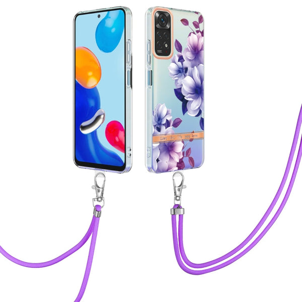 Flowers Series TPU Phone Case with Lanyard