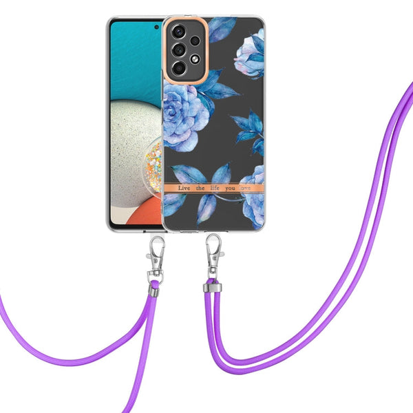 Flowers Series TPU Phone Case with Lanyard