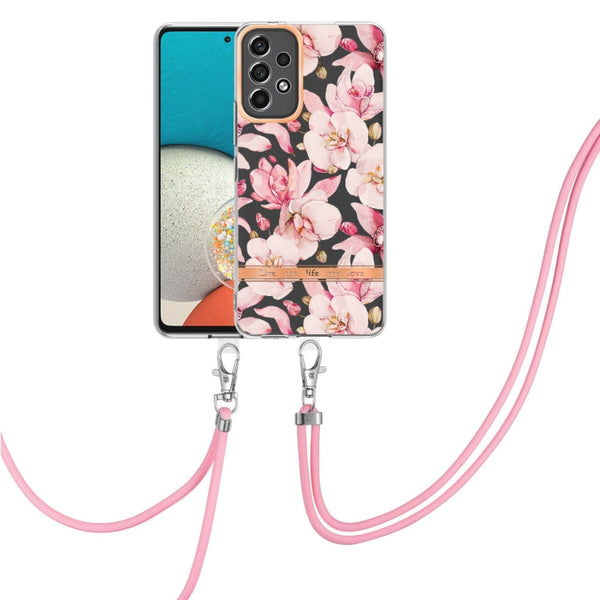 Flowers Series TPU Phone Case with Lanyard
