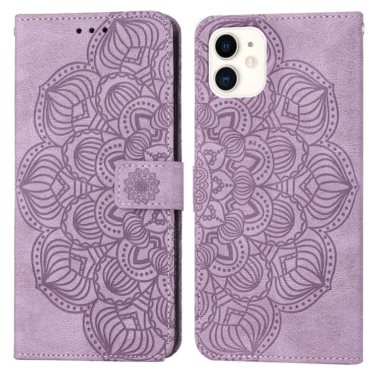 Mandala Embossed Flip Leather Phone Case, For iPhone 12 mini, For iPhone 12 / 12 Pro, For iPhone 12 Pro Max, For iPhone 11