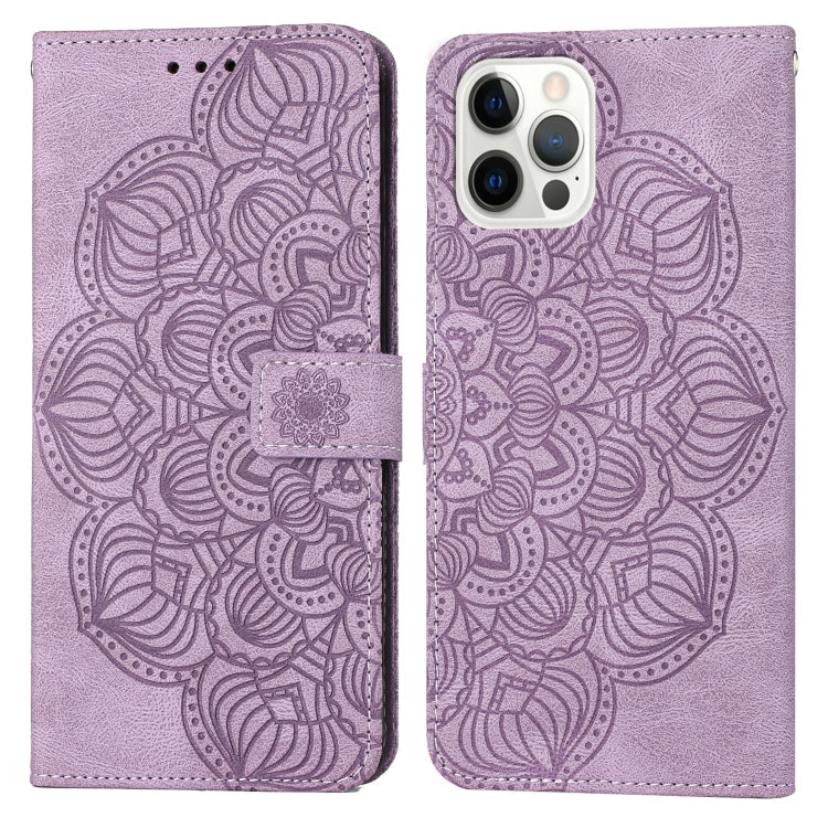 Mandala Embossed Flip Leather Phone Case, For iPhone 12 mini, For iPhone 12 / 12 Pro, For iPhone 12 Pro Max, For iPhone 11