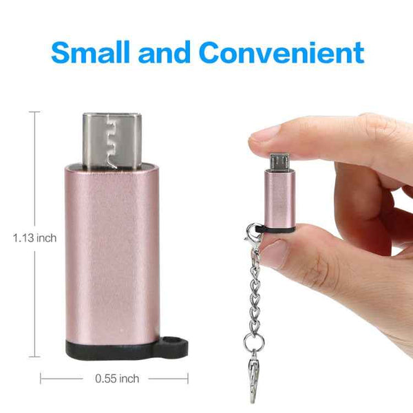 5 PCS USB-C / Type-C Female to Micro USB Male Connector Adapter Random Delivery