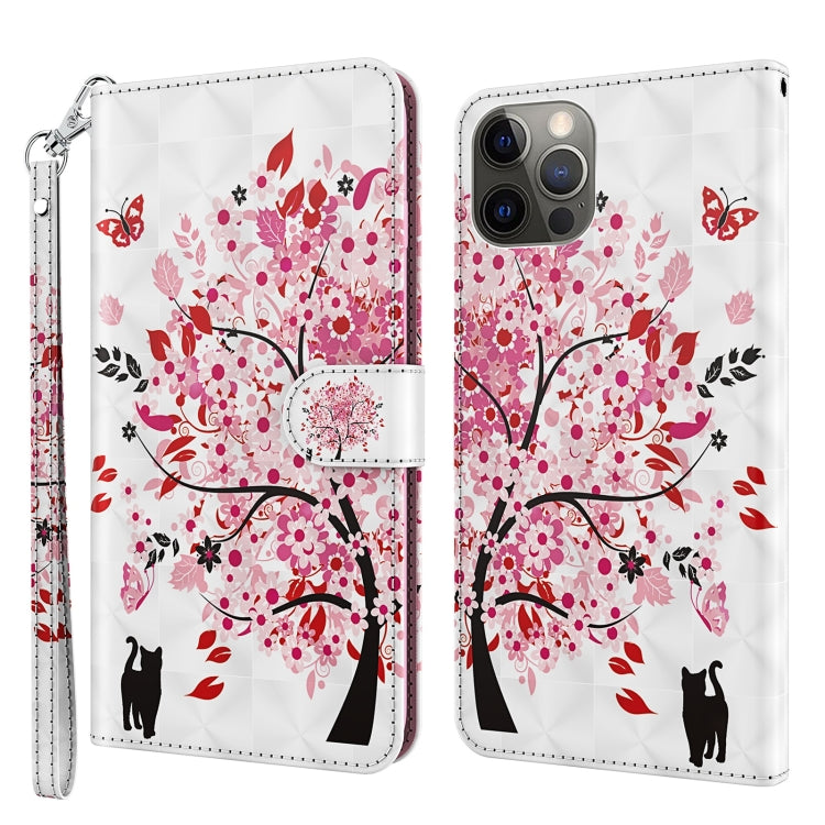 3D Painting Pattern Flip Leather Phone Case, For iPhone 14 Pro, For iPhone 14 Pro Max