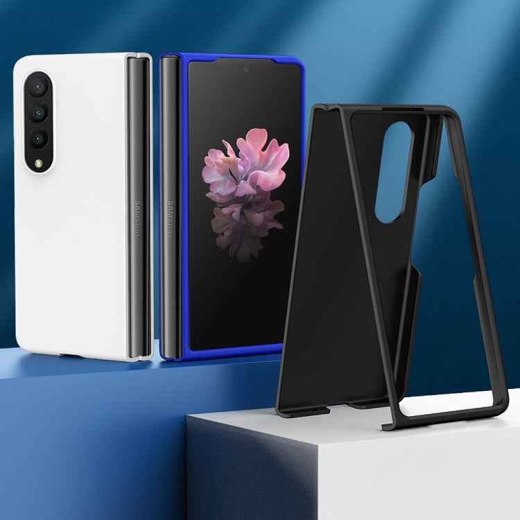 For Samsung Galaxy Z Fold4 Big Hole Fuel Injection PC Skin Feel Phone Case(Green)