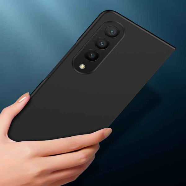 For Samsung Galaxy Z Fold4 Big Hole Fuel Injection PC Skin Feel Phone Case(Green)