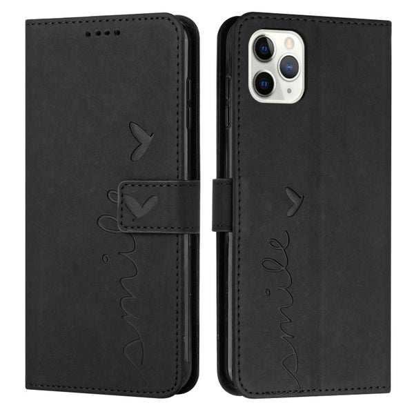 Skin Feel Heart Pattern Leather Phone Case, For iPhone 13, For iPhone 13 Pro, For iPhone 13 Pro Max, For iPhone 12 / 12 Pro