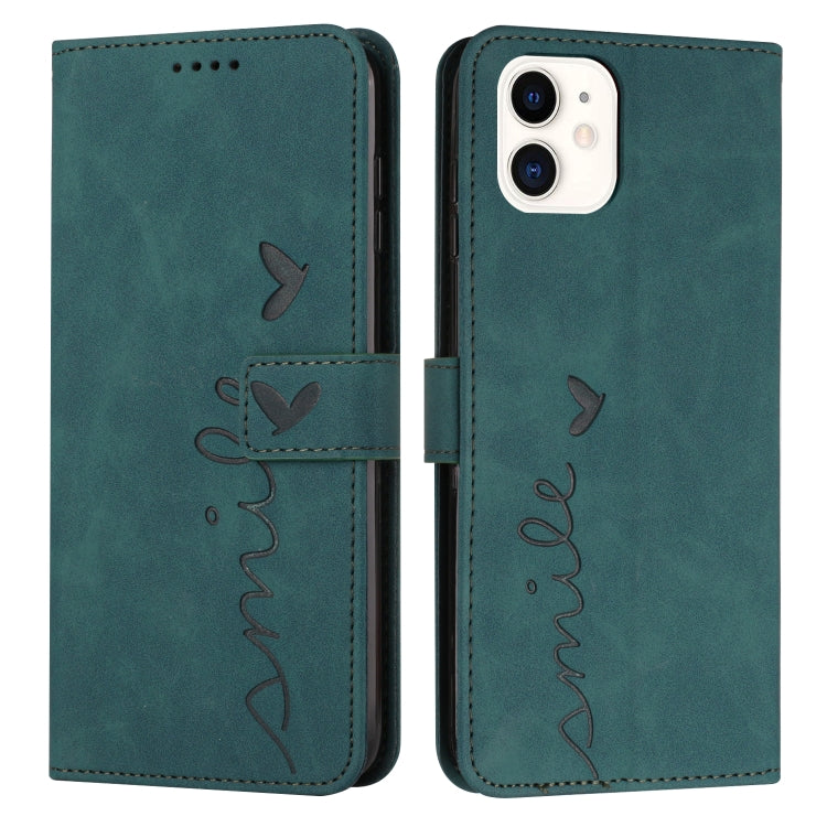 Skin Feel Heart Pattern Leather Phone Case, For iPhone 12 Pro Max, For iPhone 11, For iPhone 11 Pro, For iPhone 11 Pro Max