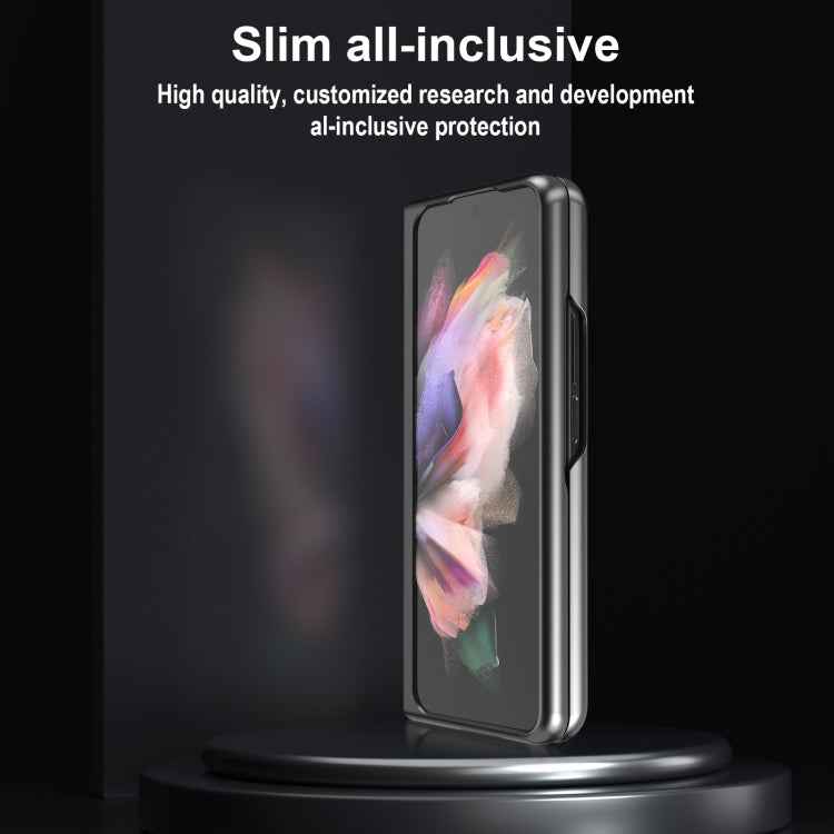 LC.IMEEKE Carbon Fiber Horizontal Flip Leather Phone Case, For Samsung Galaxy Z Fold4 5G