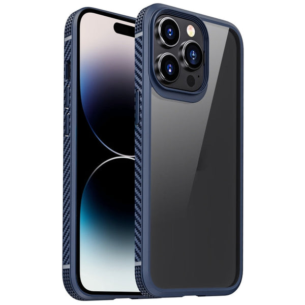 Carbon Fiber Four-corner Airbag Shockproof Case, For iPhone 14 Pro Max, For iPhone 14 Pro, For iPhone 14 Plus