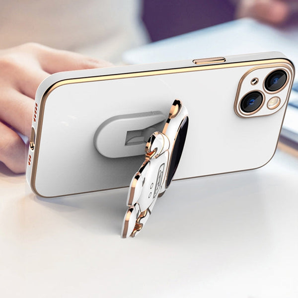 Plating Astronaut Holder Phone Case, For iPhone 12 Pro Max, For iPhone 12 Pro