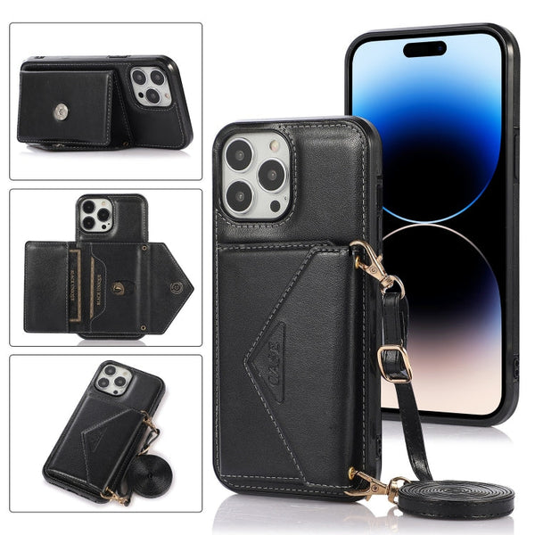 Cross-body Card Bag Phone Case, For iPhone 14 Pro Max, For iPhone 14 Pro, For iPhone 14, For iPhone 14 Plus