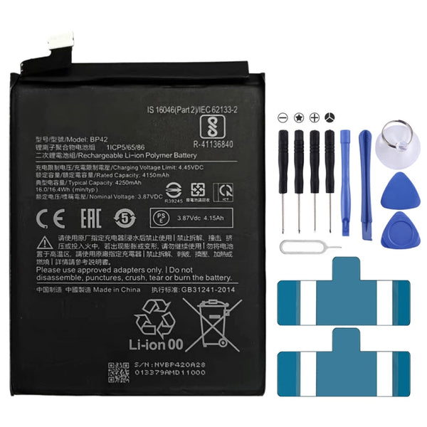 BN53 4820 mAh Li-Polymer Battery Replacement For Xiaomi Redmi Note 9 Pro 5G