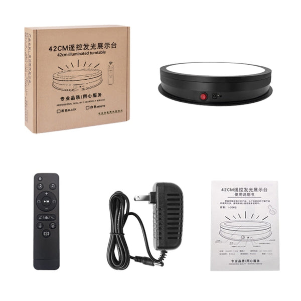 42cm LED Light Electric Rotating Display Stand Turntable