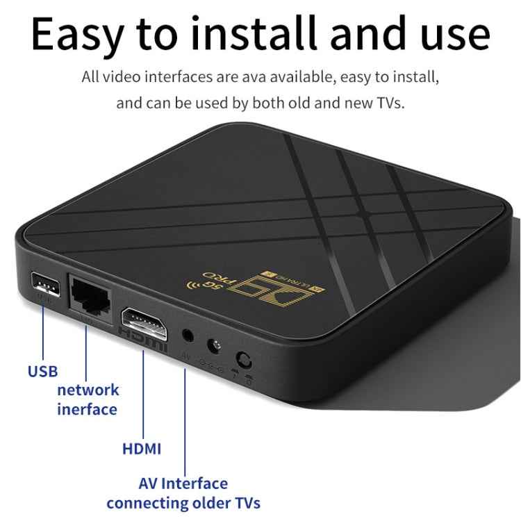 D9 PRO 2.4G/5G WIFI 4K HD Android TV Box, (EU Plug)