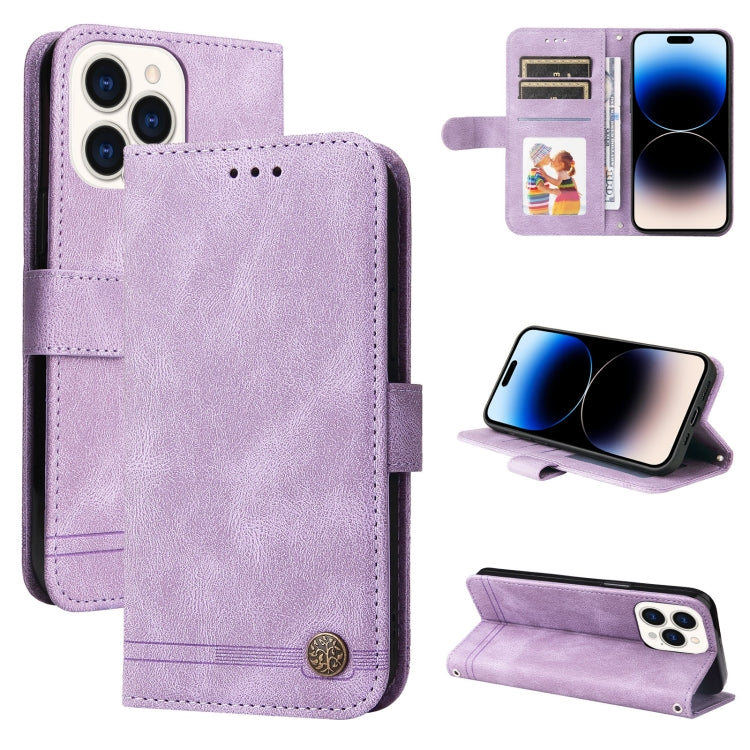 Skin Feel Life Tree Leather Case, For iPhone 14, For iPhone 14 Plus, For iPhone 14 Pro, For iPhone 14 Pro Max