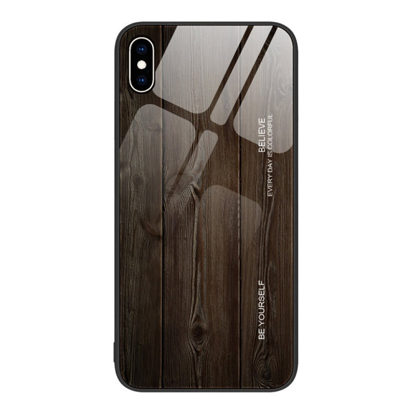Wood Grain Glass Protective Case, For iPhone XR, For iPhone XS Max, For iPhone 11 Pro, For iPhone 14 Pro Max