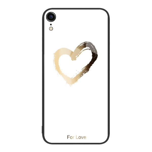 Colorful Painted Glass Phone Case, For iPhone XR