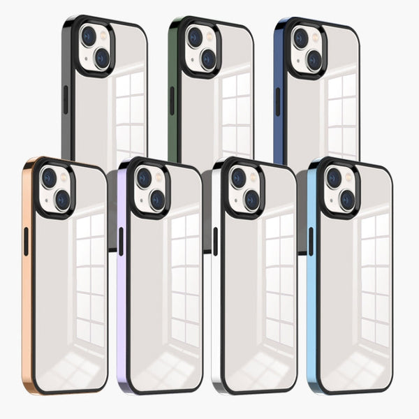 3 in 1 Electroplated Frame Phantom Phone Case, For iPhone 14, For iPhone 14 Plus, For iPhone 14 Pro, For iPhone 14 Pro Max