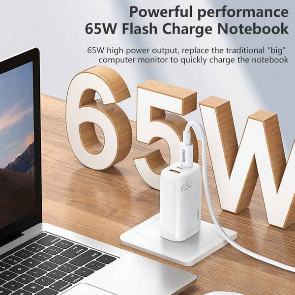 REMAX RP-U55 Territory Series 65W USB+Dual USB-C / Type-C Interface Fast Charger, CN Plug