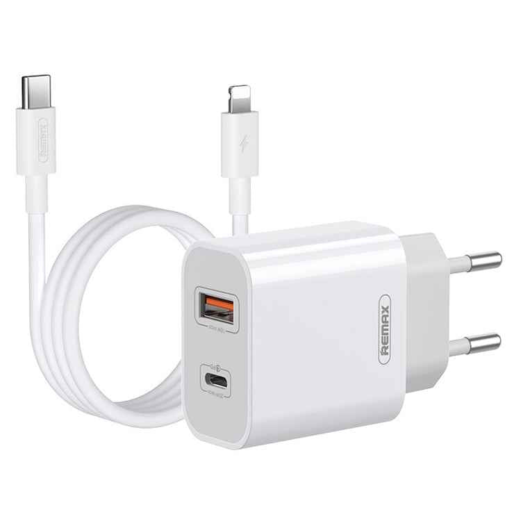REMAX RP-U68 20W USB+USB-C/Type-C Dual Interface Fast Charger Set, CN Plug, EU Plug, UK Plug, US Plug