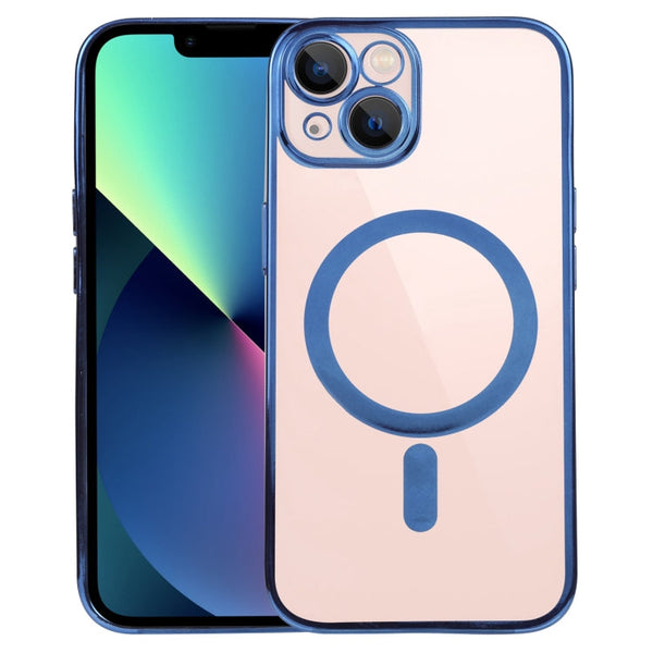 MagSafe Electroplating Straight TPU Phone Case, For iPhone 14, For iPhone 14 Plus
