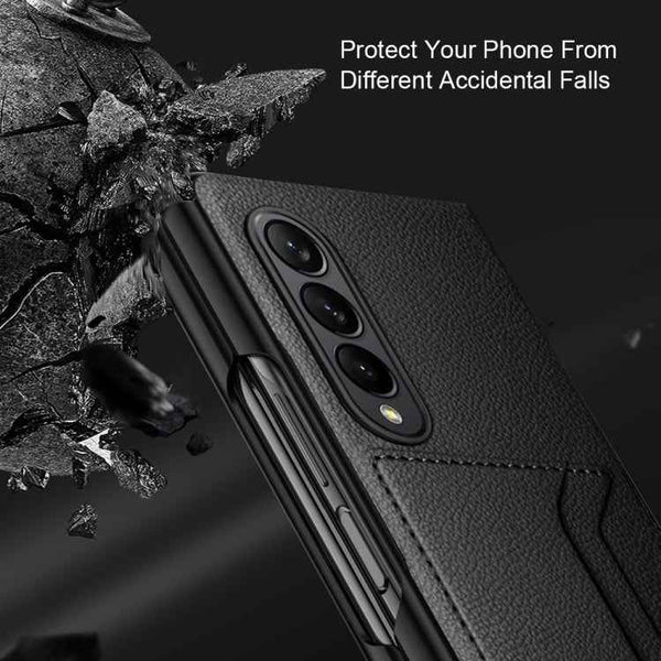 GKK Litchi Texture Card Slot Phone Case, For Samsung Galaxy Z Fold4 5G