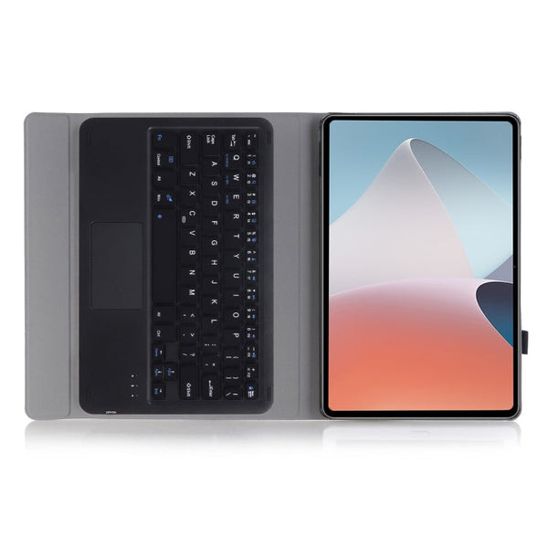 OP12-A Lambskin Texture Ultra-thin Bluetooth Keyboard Leather Case with Touchpad