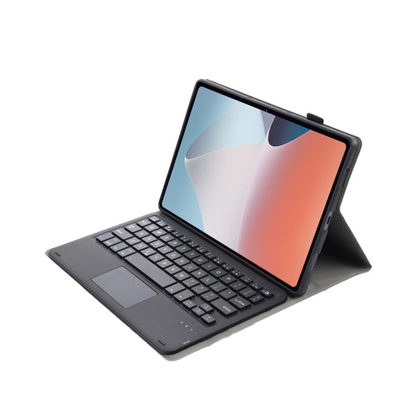 OP12-A Lambskin Texture Ultra-thin Bluetooth Keyboard Leather Case with Touchpad