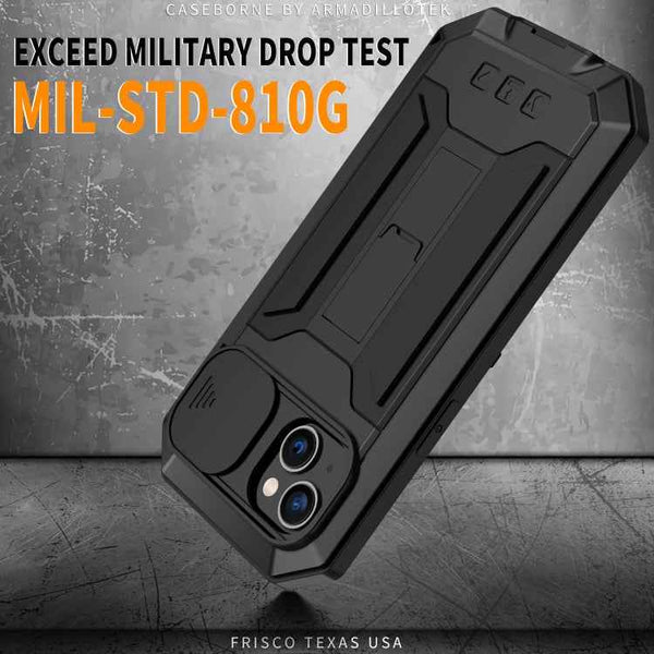 For iPhone 14 R-JUST Shockproof Life Waterproof Dust-proof Case (Black)