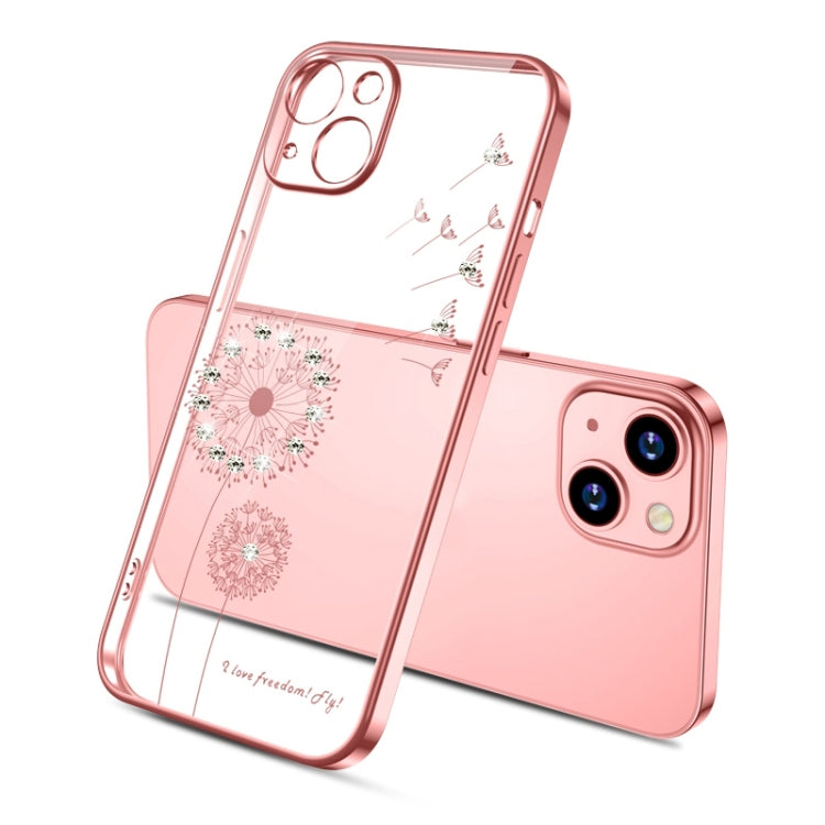 Electroplating Diamond Dandelion TPU Phone Case, For iPhone 14 Pro Max