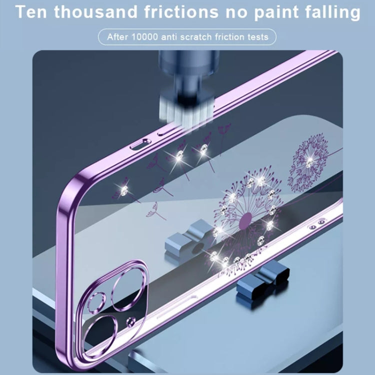 Electroplating Diamond Dandelion TPU Phone Case, For iPhone 14 Pro Max