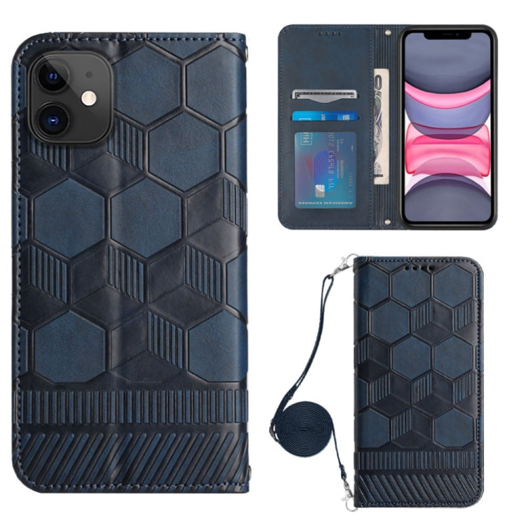 Crossbody Football Texture Magnetic PU Phone Case, For iPhone 11, For iPhone 11 Pro, For iPhone 11 Pro Max, For iPhone 12