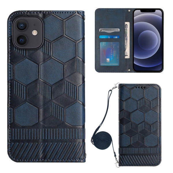 Crossbody Football Texture Magnetic PU Phone Case, For iPhone 11, For iPhone 11 Pro, For iPhone 11 Pro Max, For iPhone 12