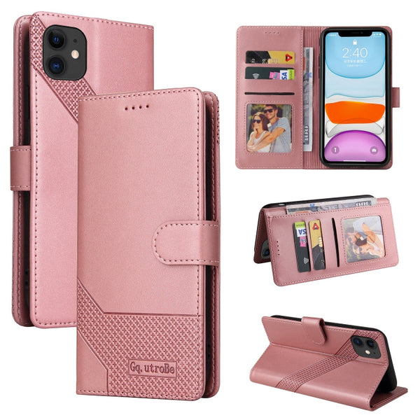 GQUTROBE Skin Feel Magnetic Leather Phone Case, For iPhone 11 Pro, For iPhone 11, For iPhone XR, For iPhone XS Max
