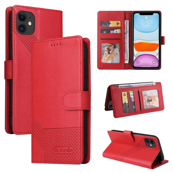 GQUTROBE Skin Feel Magnetic Leather Phone Case, For iPhone 11 Pro, For iPhone 11, For iPhone XR, For iPhone XS Max