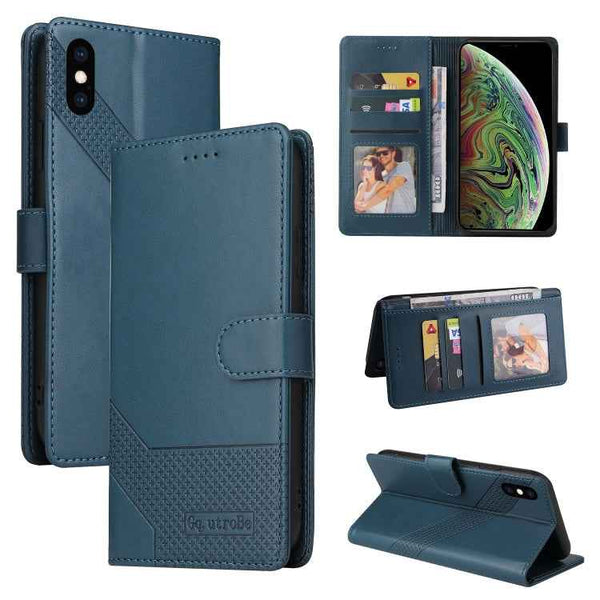 GQUTROBE Skin Feel Magnetic Leather Phone Case, For iPhone XS / X, For iPhone SE 2022 / SE 2020 / 8 / 7, For iPhone 8 Plus / 7 Plus