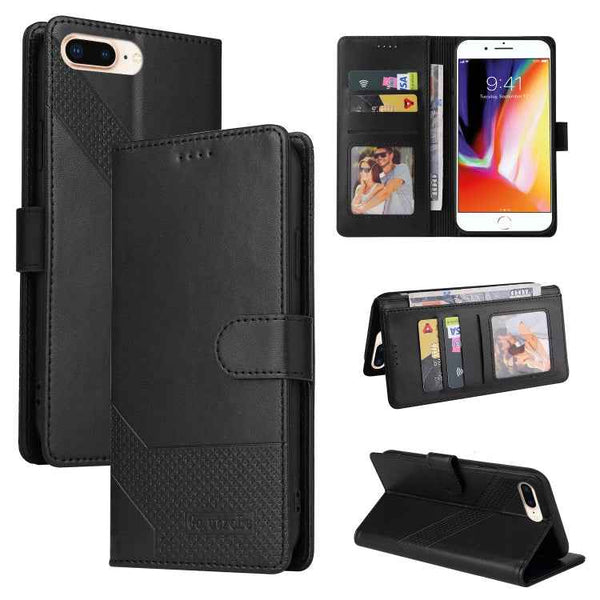 GQUTROBE Skin Feel Magnetic Leather Phone Case, For iPhone XS / X, For iPhone SE 2022 / SE 2020 / 8 / 7, For iPhone 8 Plus / 7 Plus