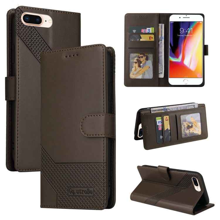 GQUTROBE Skin Feel Magnetic Leather Phone Case, For iPhone XS / X, For iPhone SE 2022 / SE 2020 / 8 / 7, For iPhone 8 Plus / 7 Plus