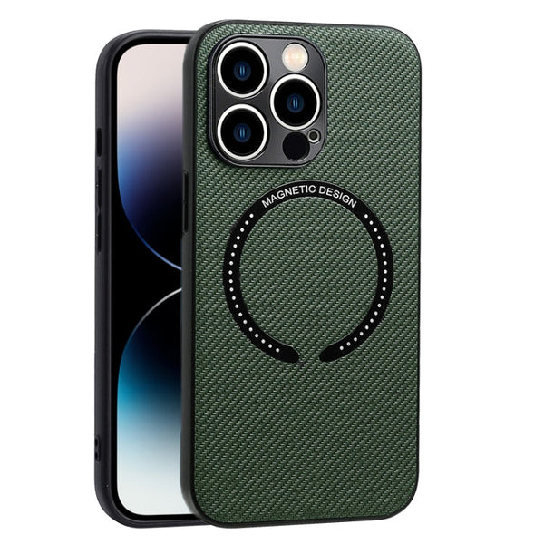 Carbon Fiber Texture MagSafe Magnetic Phone Case