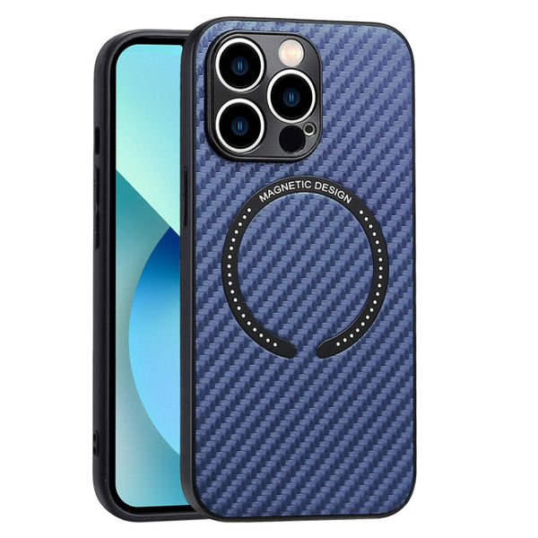 Carbon Fiber Texture MagSafe Magnetic Phone Case