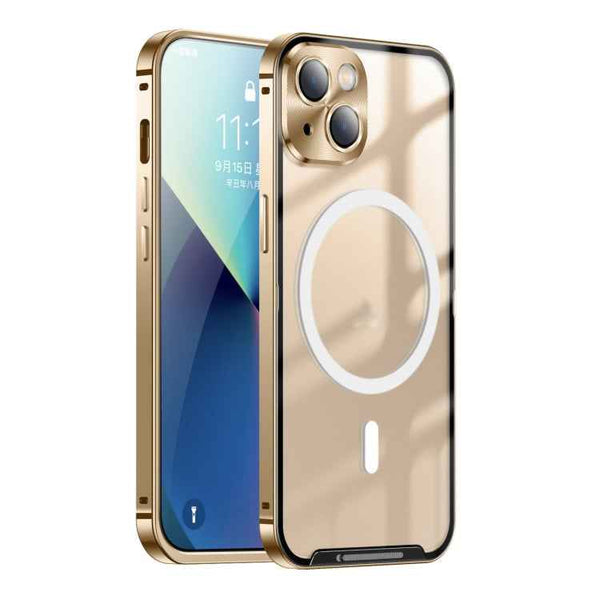 Frosted Metal Phone Case with Magnetic, For iPhone 13 Pro Max, For iPhone 14, For iPhone 14 Plus, For iPhone 14 Pro, For iPhone 14 Pro Max
