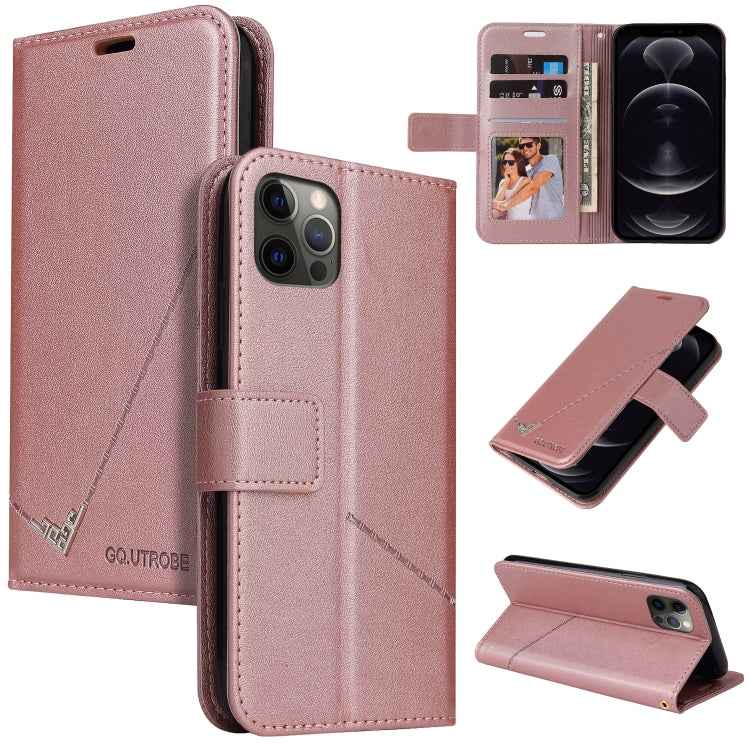 GQUTROBE Right Angle Leather Phone Case, For iPhone 12 mini, For iPhone 12 Pro, For iPhone 12 Pro Max, For iPhone 11